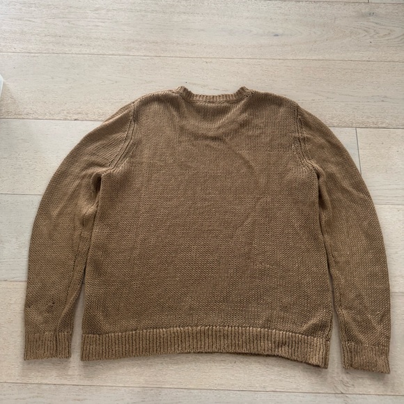 Jenni Kayne 100% Linen Sweater Women's M Crew Neck Camel/Gold - Picture 7 of 11